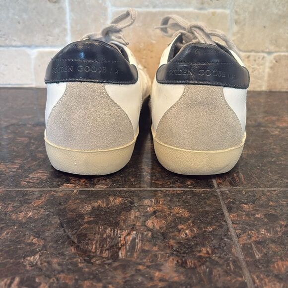 Golden Goose & Dust Bag Super Star White, Gray, Blue Leather Sneakers - Picture 6 of 14